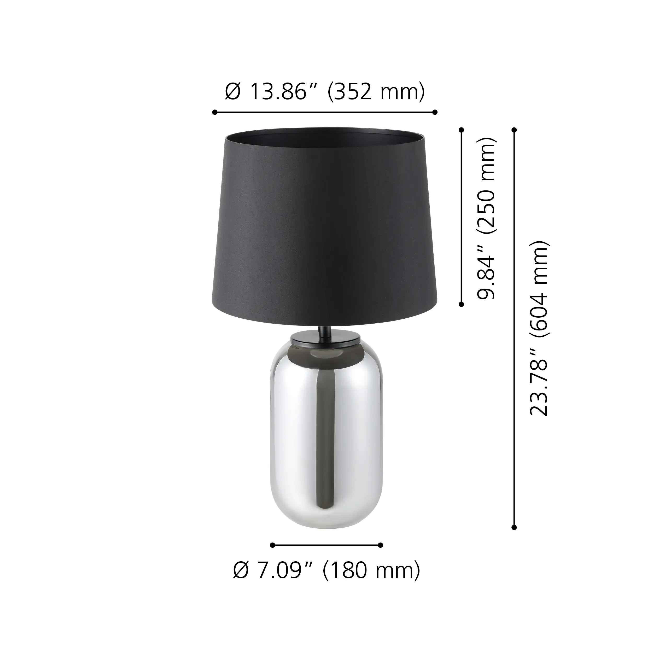 CUITE Black Shade Table Lamp - Image 2