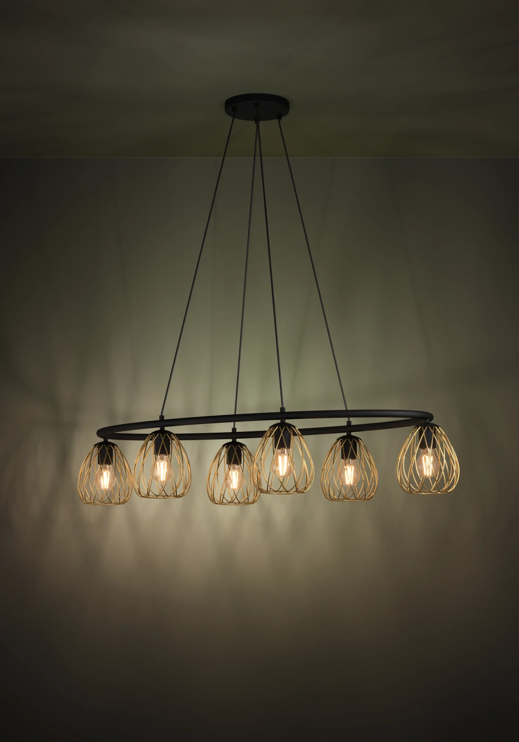 Jazminia1 6‑Lamp E27 Pendant Lamp