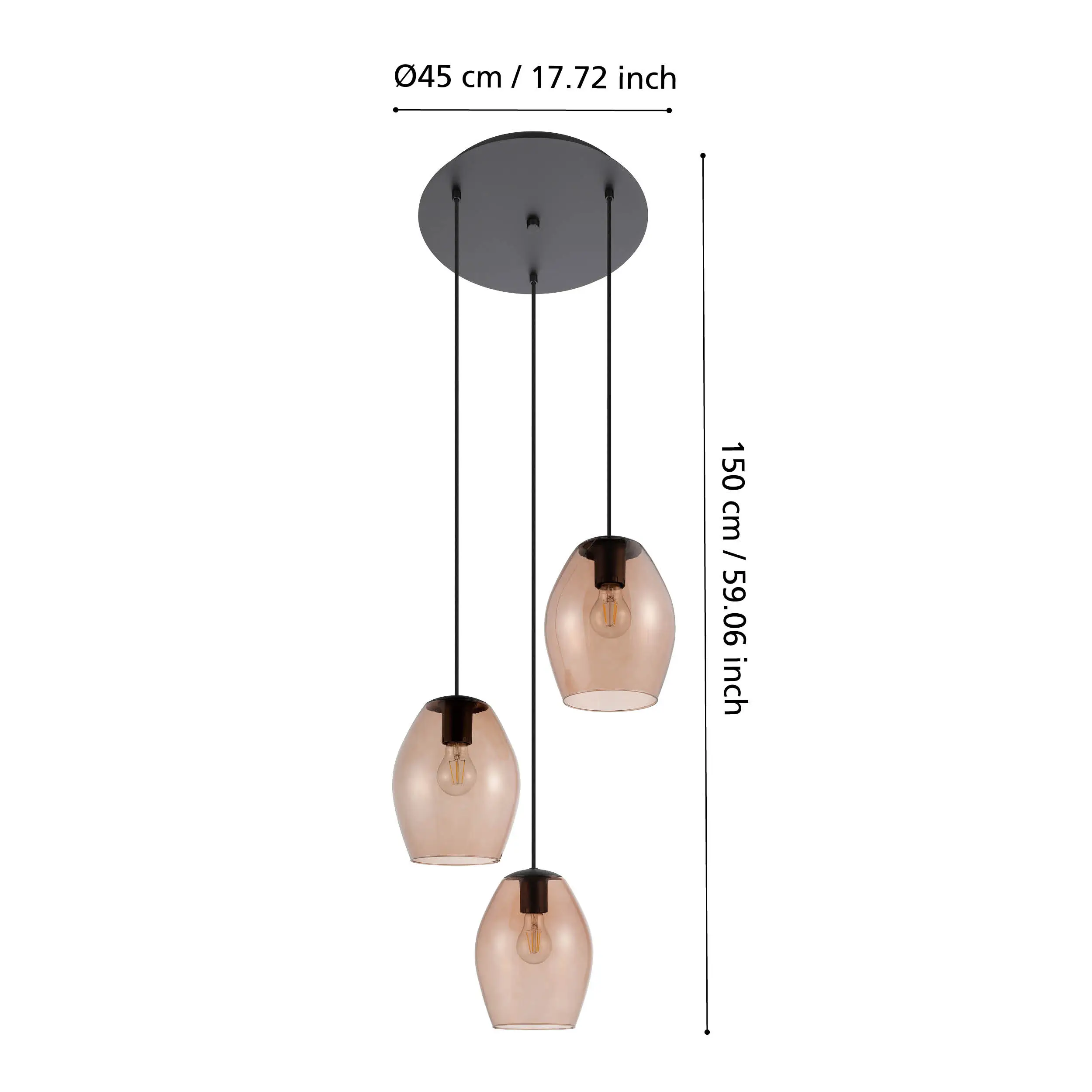 ESTANYS1 3‑Lamp Pendant Lamp - Image 4