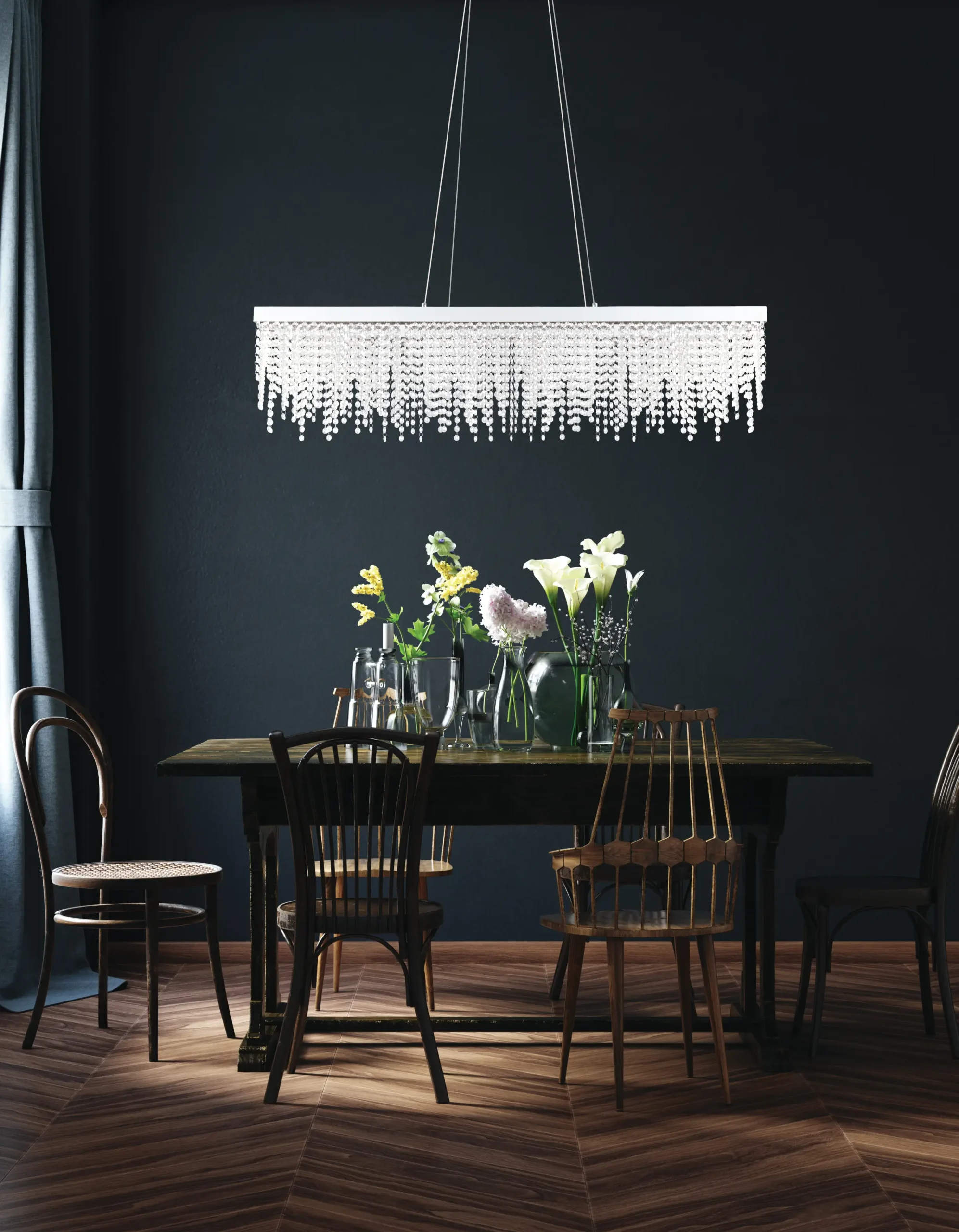 ANTRLAO Chrome LED Pendant Lamp