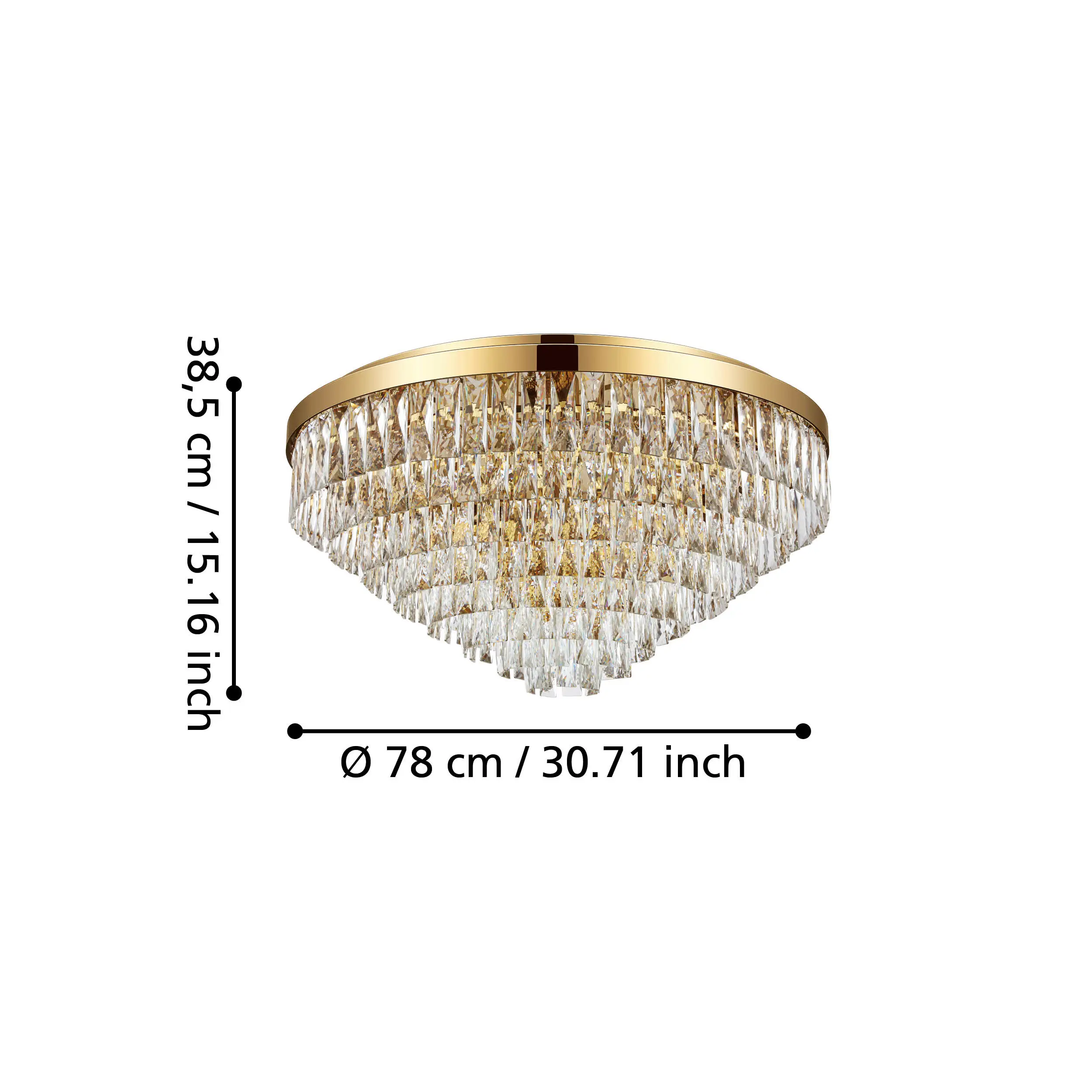 VALPARAISO Gold Ceiling Lamp - Image 4