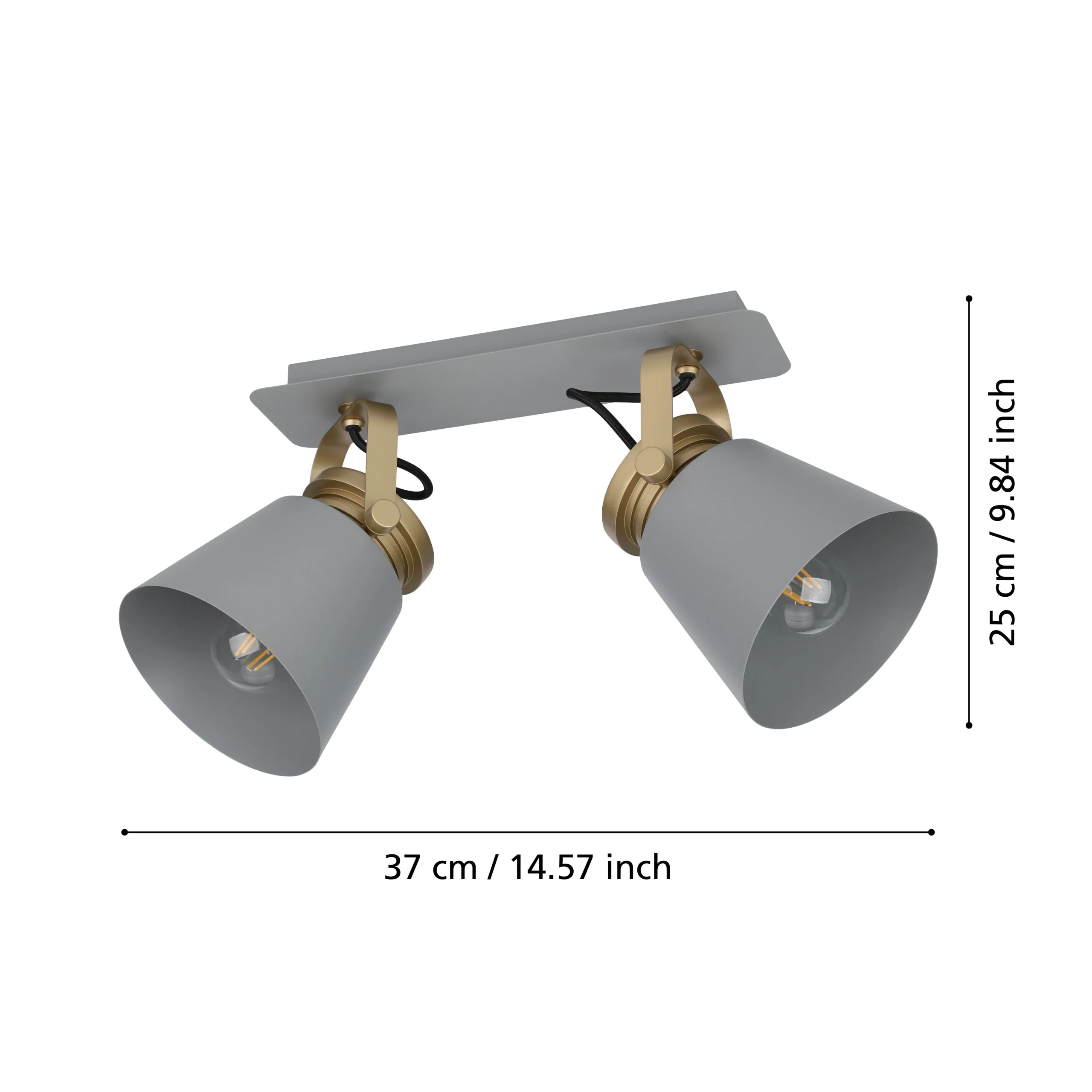 TWICKEN Adjustable 2‑Light Ceiling/Wall Spotlight - Image 3