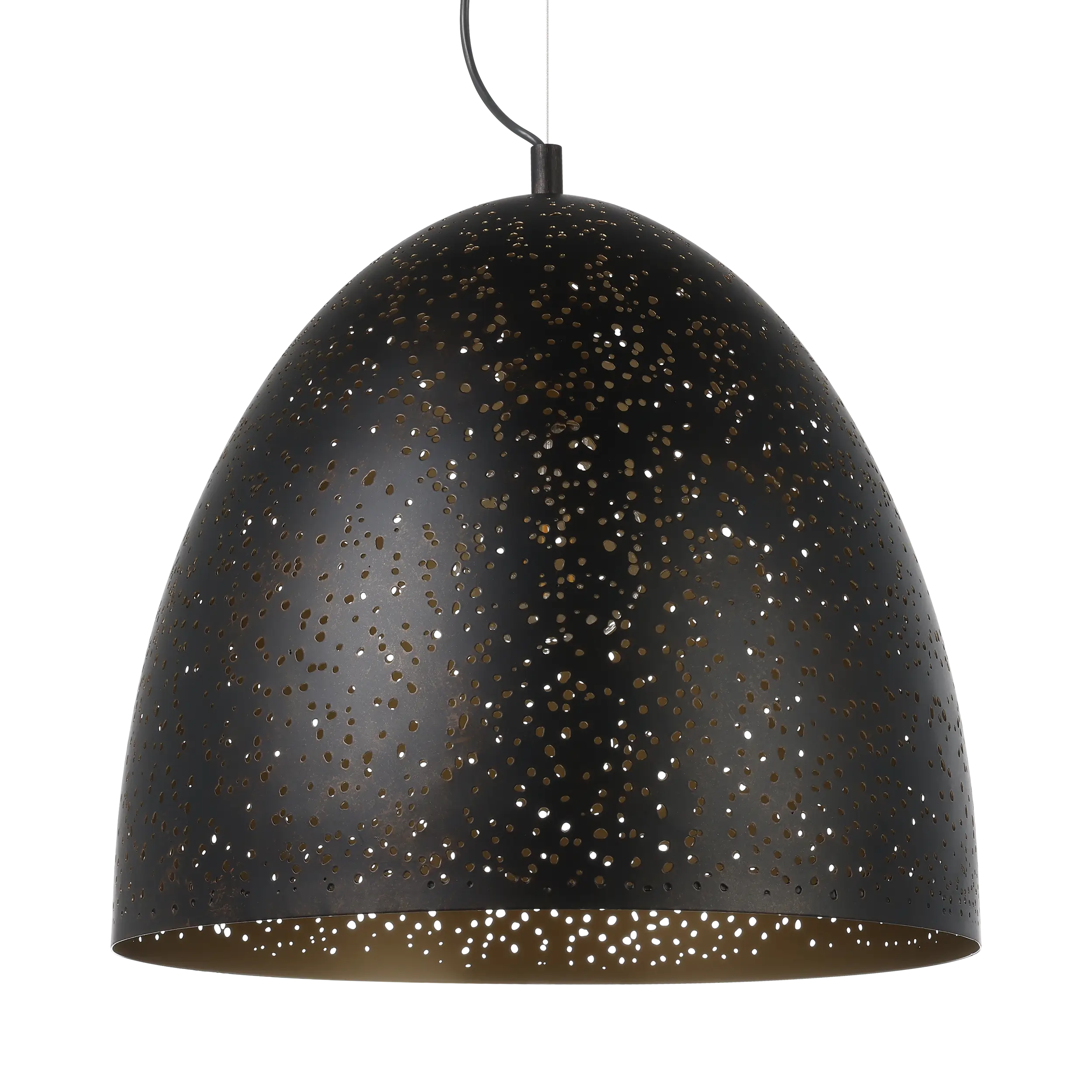 Safi 1‑Lamp Brown‑Gold Steel Pendant - Image 4