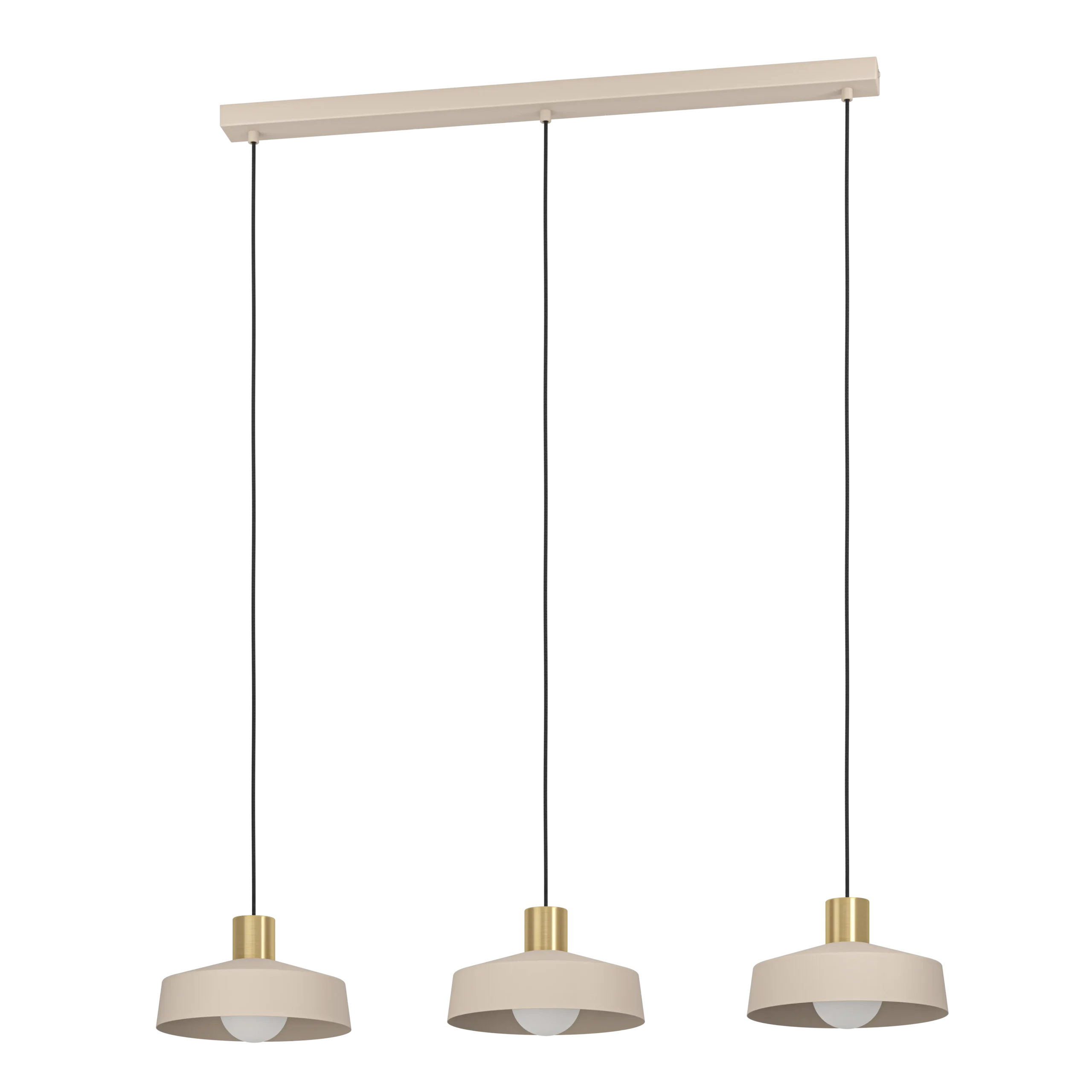 Valdiola Sand‑Brass 3‑Lamp Pendant