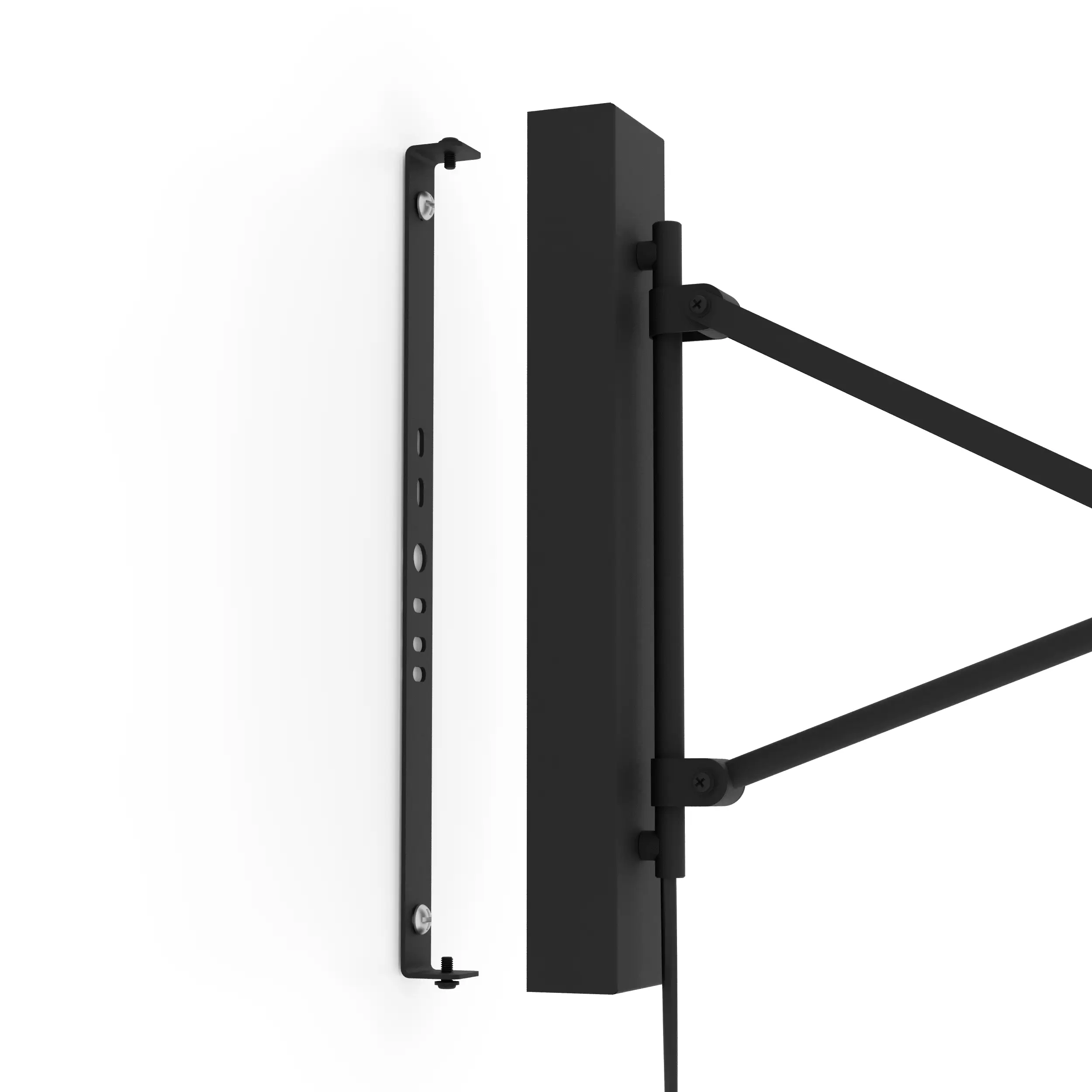 Forcadet Black & Grey Swivel E27 Wall Light - Image 3