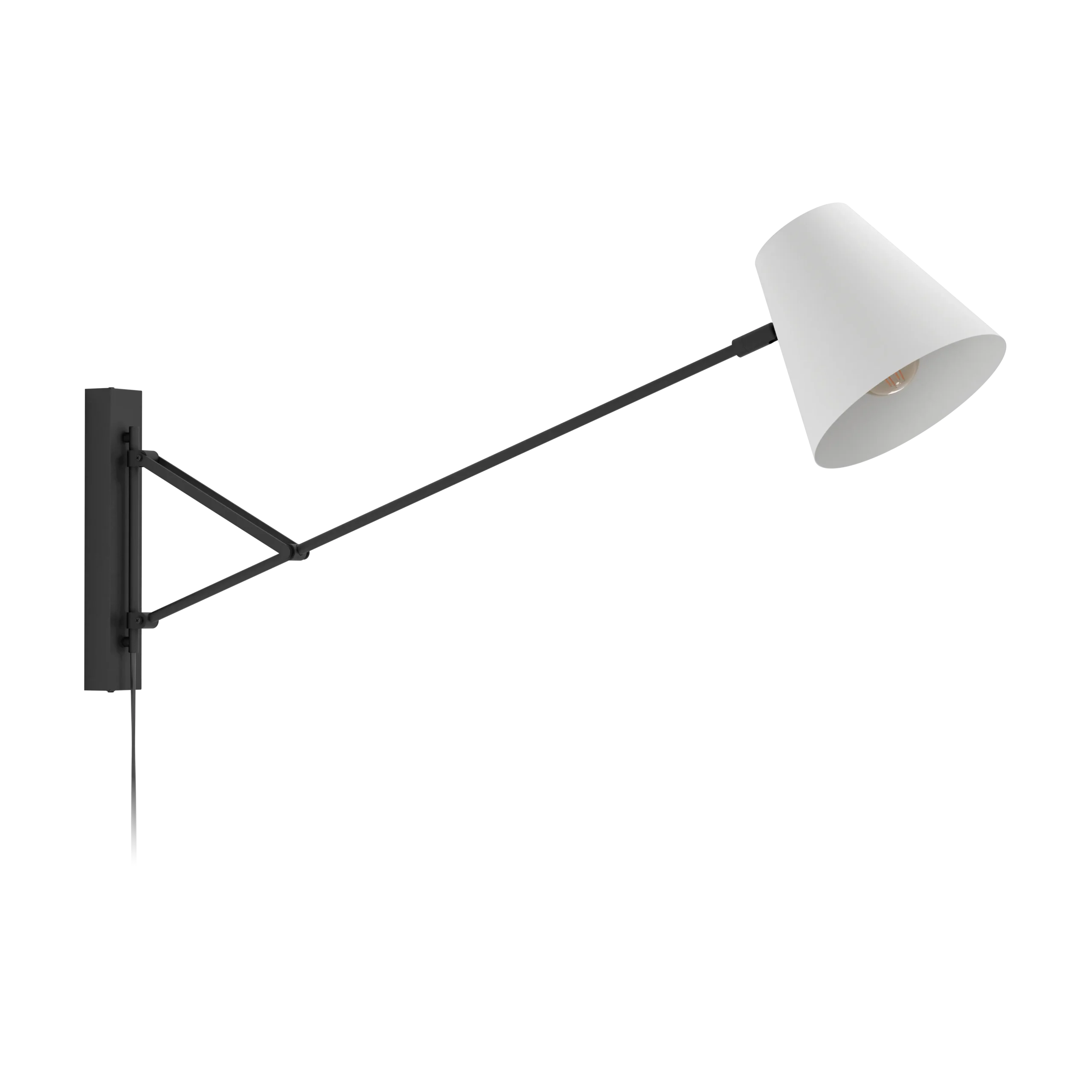 Forcadet Black & Grey Swivel E27 Wall Light - Image 6