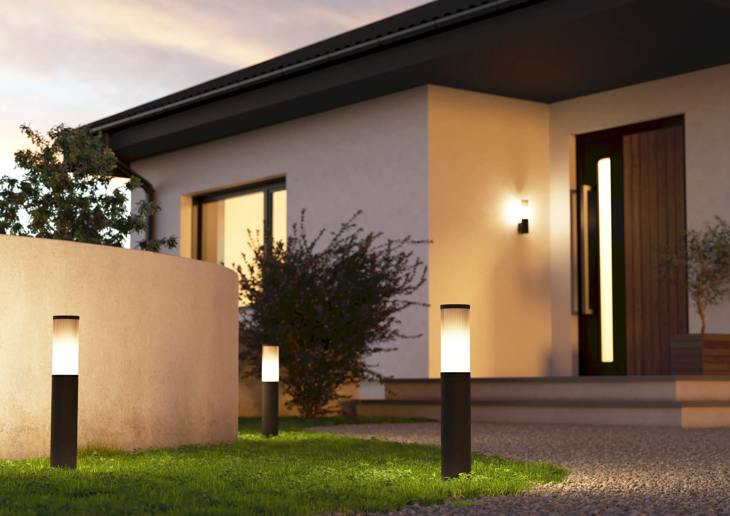 SALLE Black Aluminum‑Plastic Outdoor Wall Light