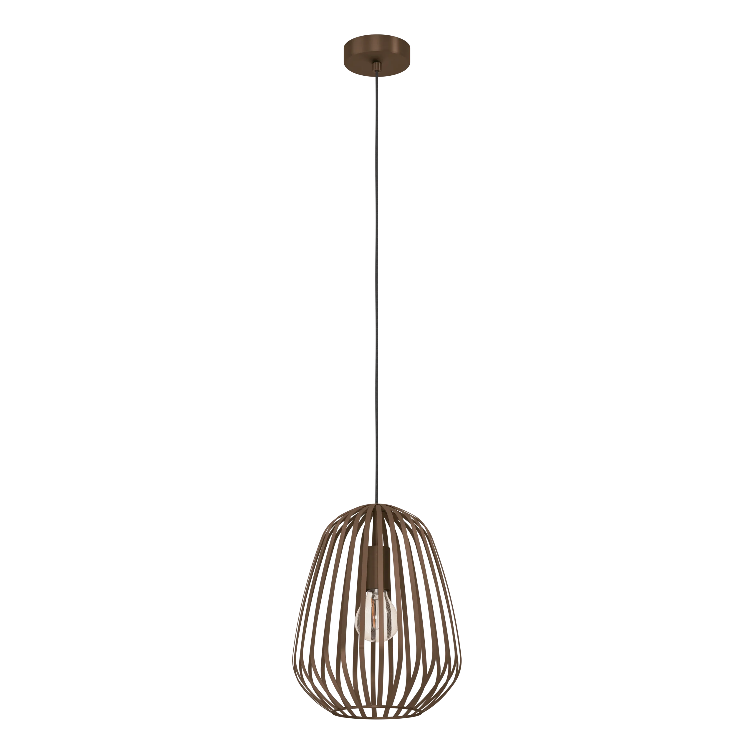 Espinal Bronze Steel Cage Pendant Lamp - Image 4