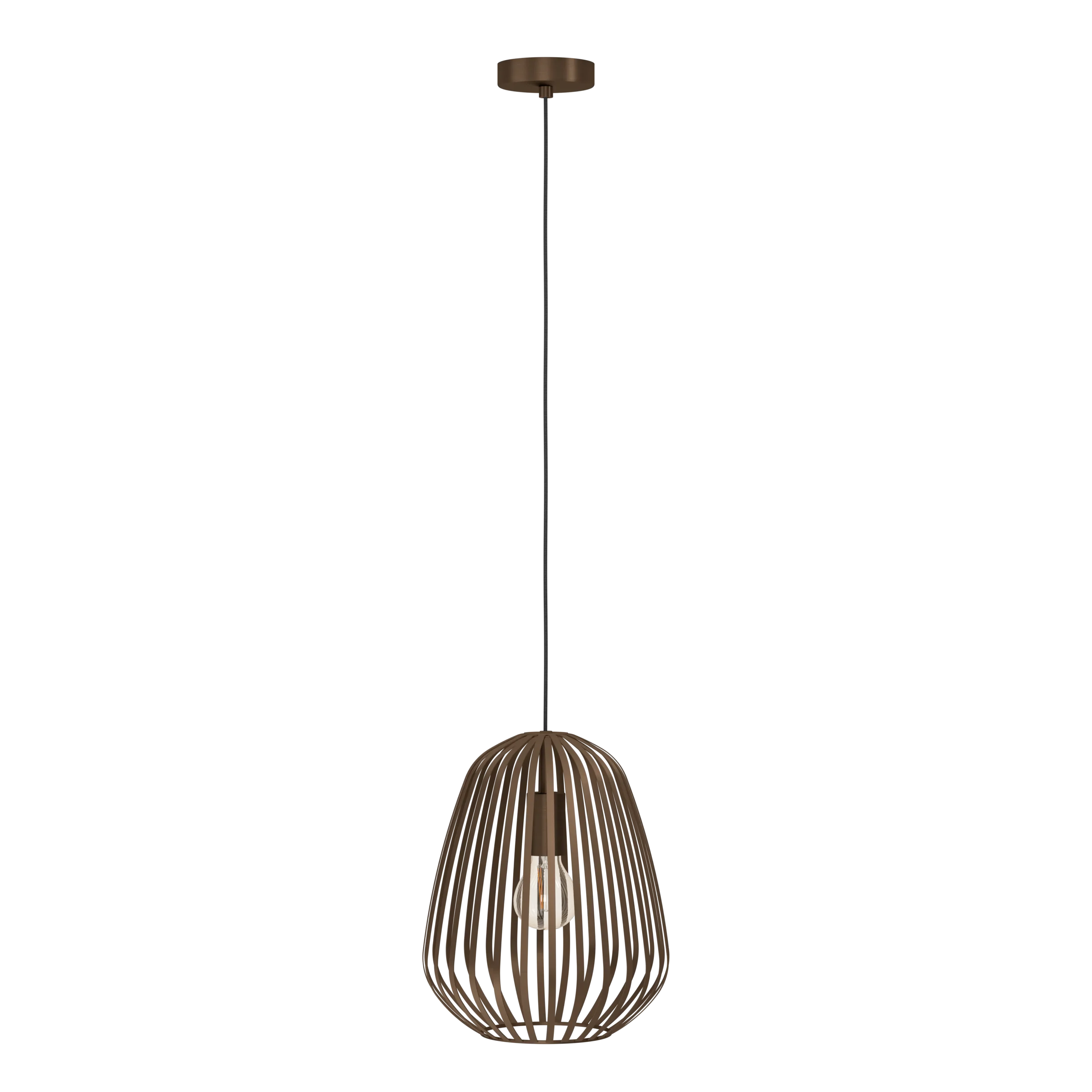 Espinal Bronze Steel Cage Pendant Lamp - Image 3