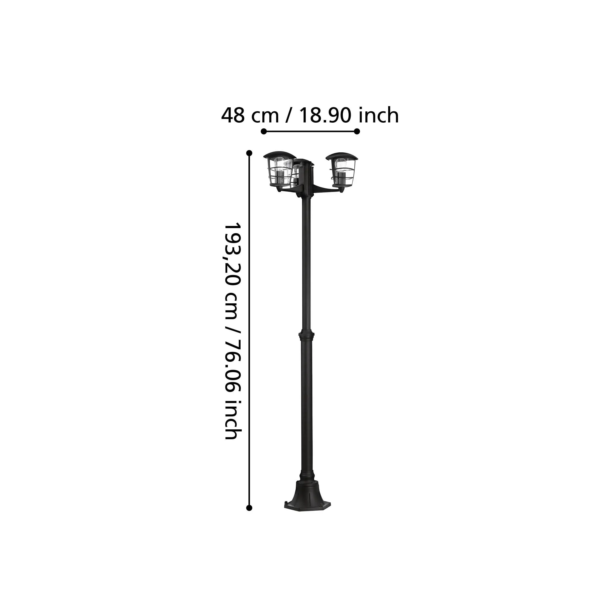 ALORIA Black Cast‑Aluminium Outdoor Floor Lamp - Image 3