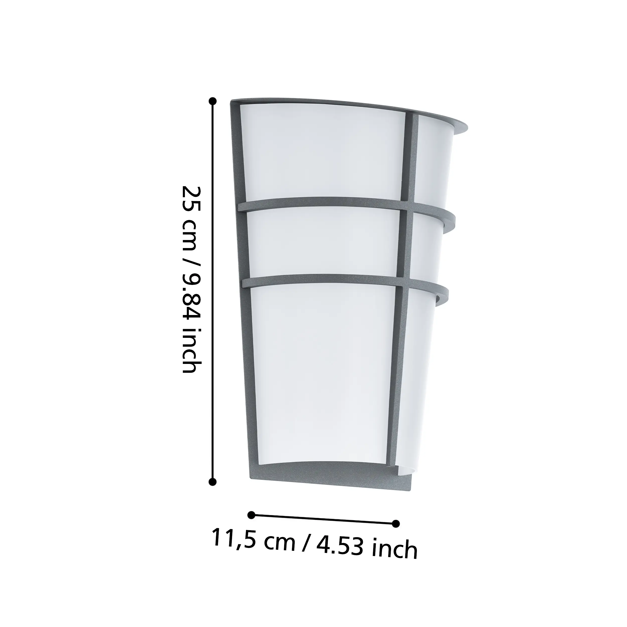 BREGANZO Silver Anthracite Outdoor LED Wall Light - Image 2