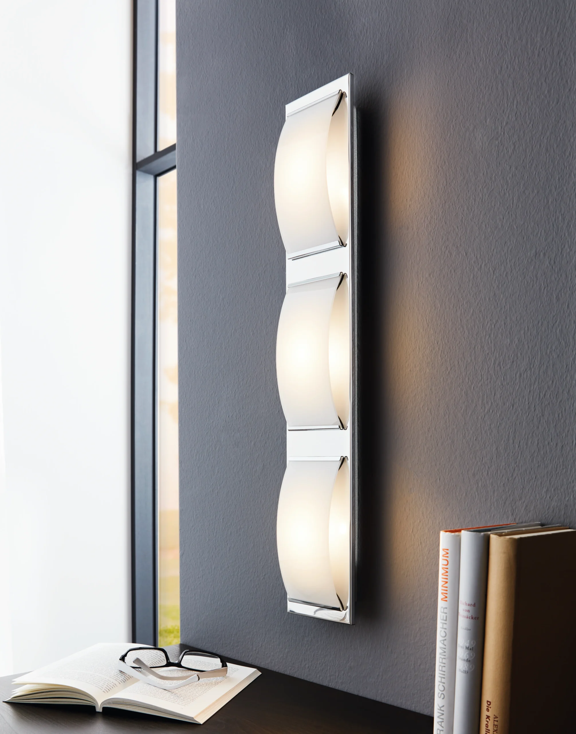 WASAO Chrome 3‑Light LED Bath/Vanity Wall/Ceiling Fixture