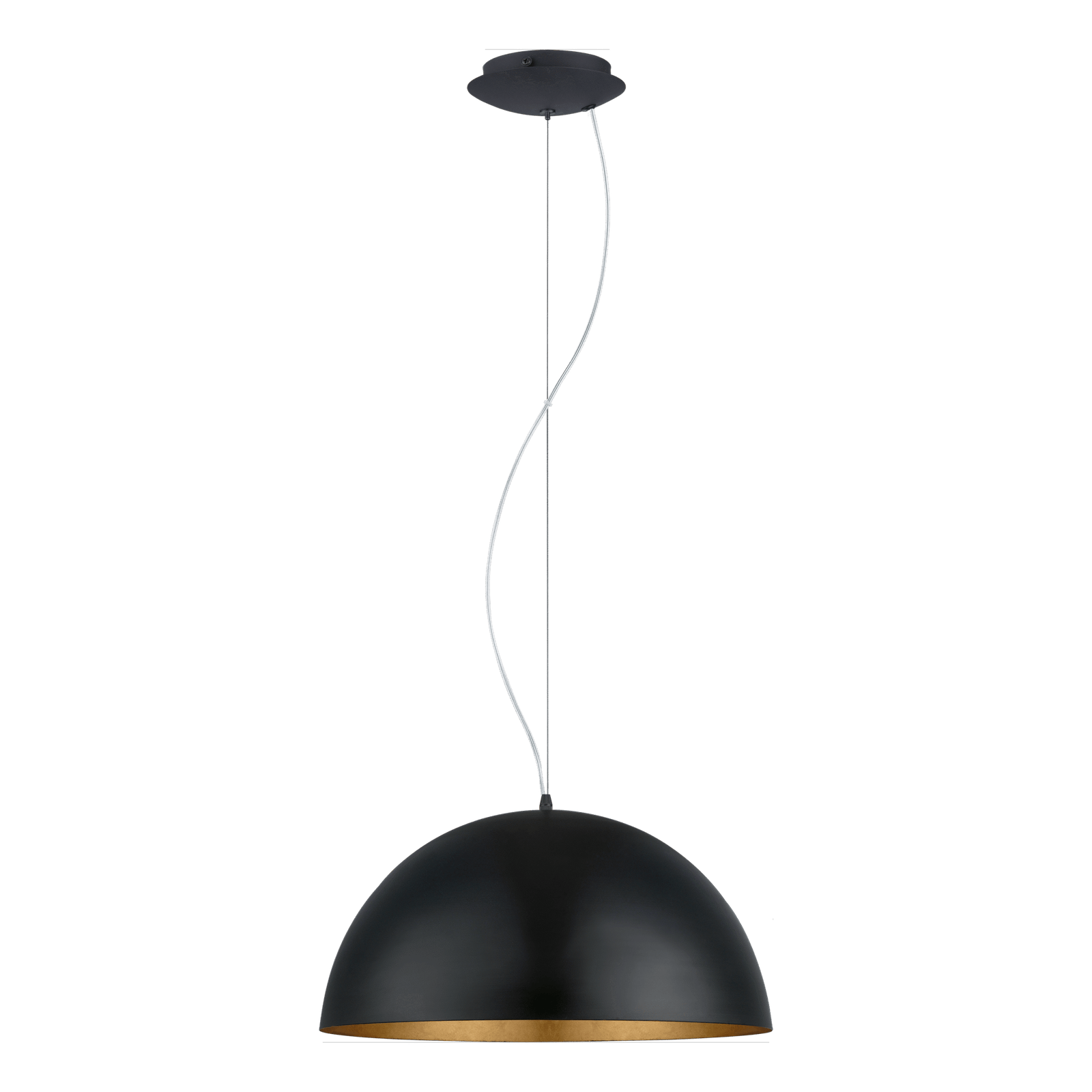 GAETANO 1 Black & Gold Dome Pendant
