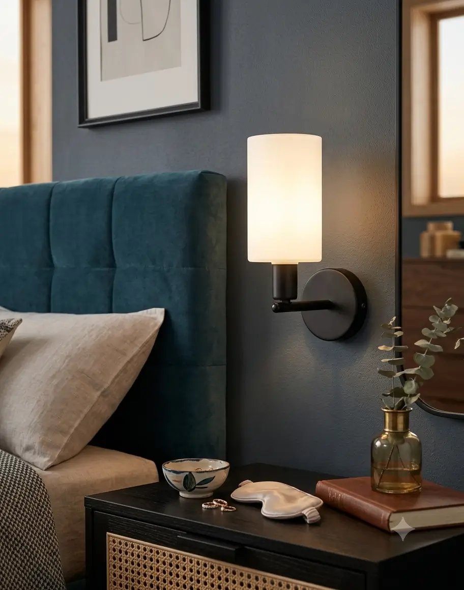 FLORES Black Wall Light