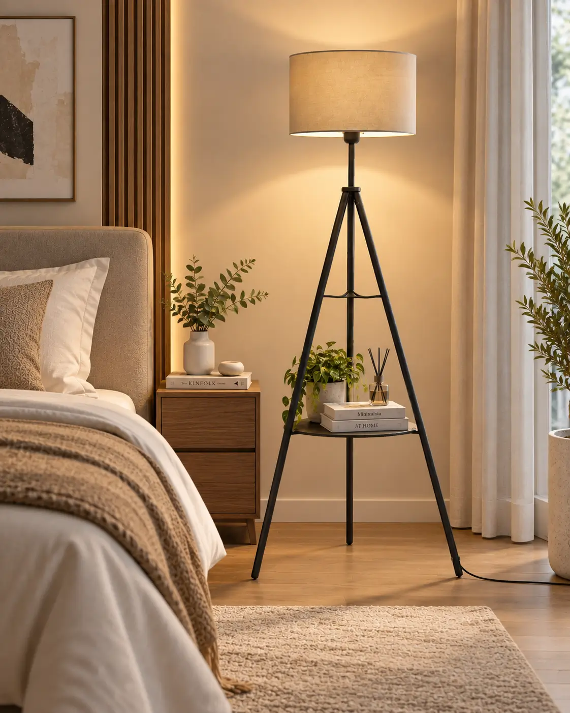 TERRA Floor Lamp With Taupe Shade - Image 3