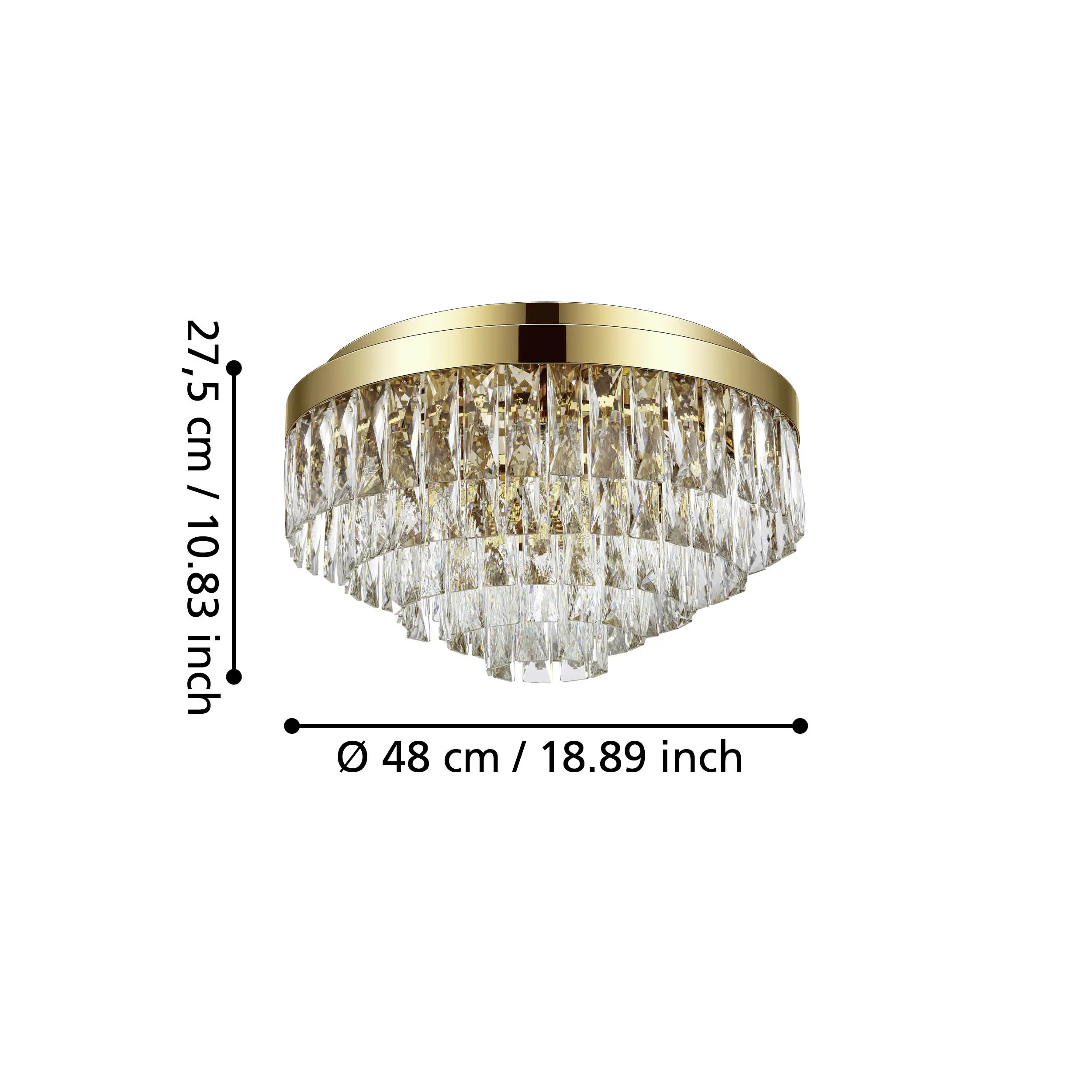 VALPARAISO Gold Ceiling Lamp - Image 2